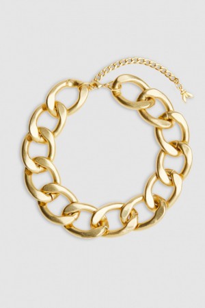 Patrizia Pepe Brass And Aluminum Necklace Goud | CVS281793