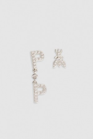 Patrizia Pepe Brass And Glass Earrings Zilver | RKG467215