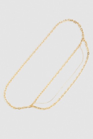 Patrizia Pepe Brass Chain Belt Goud | SIV687910
