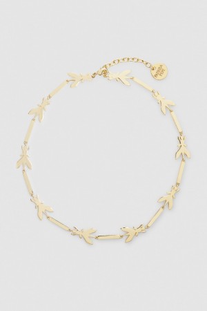 Patrizia Pepe Brass Chocker Necklace Goud | HVA036145
