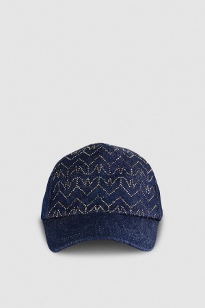 Patrizia Pepe Denim Fly Monogram Baseball Cap Lichtblauw | NLH368140