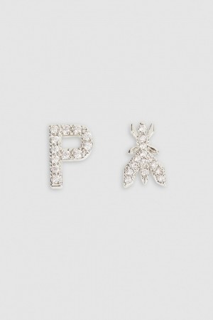 Patrizia Pepe Earrings With Rhinestones Zilver | DNX105864