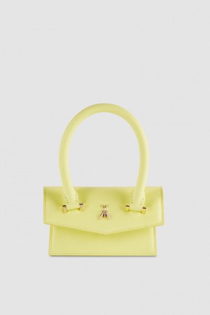 Patrizia Pepe Fly Bamby Leather Mini Shoulder Bag Geel | NZR741856