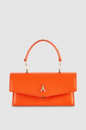 Patrizia Pepe Fly Bamby Leather Shoulder Bag Oranje | AFC592316