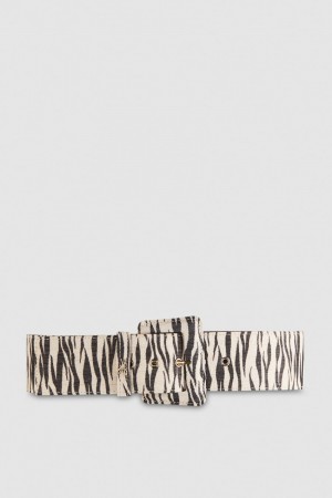 Patrizia Pepe High-waisted Belt With Lined Buckle Animalier | XSM486752