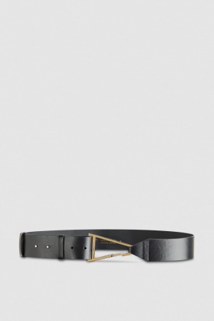 Patrizia Pepe High-waisted Leather Belt Zwart | HCB981243