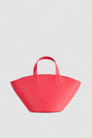 Patrizia Pepe Leather Shopping Bag With Handles Roze | APJ027369