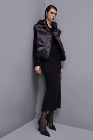 Patrizia Pepe Nylon Sleeveless Down Jacket Zwart | QIT104563