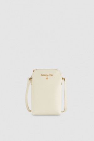 Patrizia Pepe Phone Holder With Shoulder Strap Beige | VJZ418967