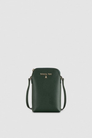 Patrizia Pepe Phone Holder With Shoulder Strap Groen | SAP084327