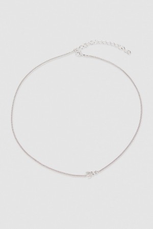 Patrizia Pepe Rhinestone Necklace Zilver | ULO830526