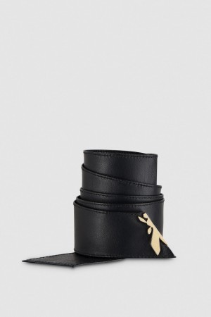 Patrizia Pepe Soft High-waist Belt Zwart | VYF842051