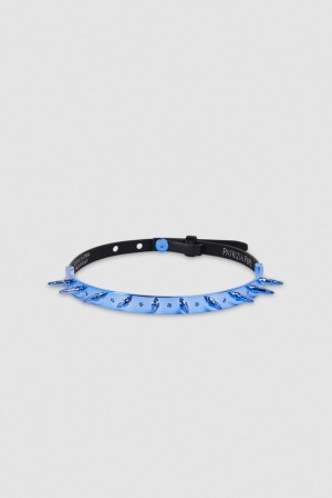 Patrizia Pepe Studded Leather Choker Blauw | UDR468315